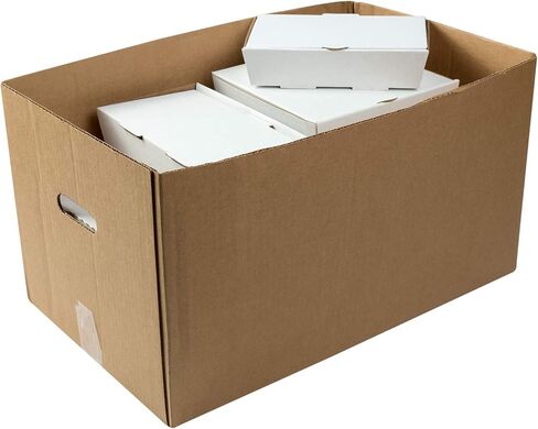 Kraft 22" x 13" x 12-1/2" Corrugated Handle Carry Out Box, Case of 25 in Saudi Arabia
