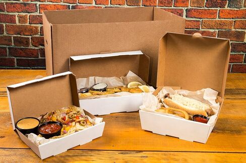 Kraft 22" x 13" x 12-1/2" Corrugated Handle Carry Out Box, Case of 25 in Saudi Arabia