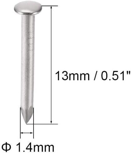 Stainless Steel Hardware Nails, 500pcs Small Nail 1.4mm X 13mm, Used for DIY Decoration Picture Wooden Box Household Accessories in Saudi Arabia