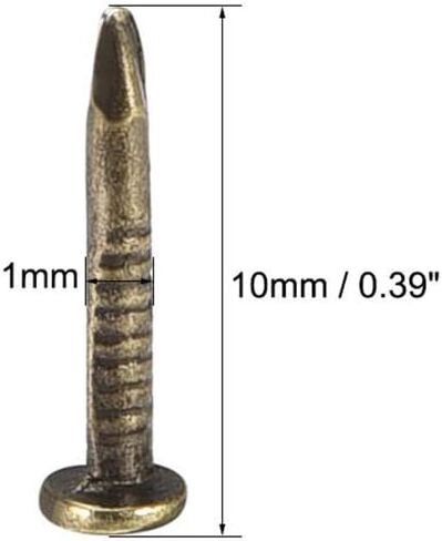 Stainless Steel Hardware Nails, 300pcs 1mm X 10mm, Used for DIY Decoration Home Accessories Bronze Color high Quality Carbon Steel in Saudi Arabia