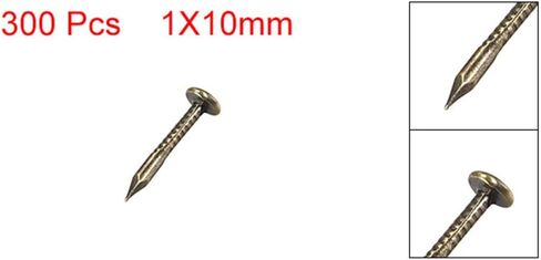 Stainless Steel Hardware Nails, 300pcs 1mm X 10mm, Used for DIY Decoration Home Accessories Bronze Color high Quality Carbon Steel in Saudi Arabia