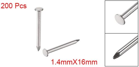 Stainless Steel Hardware Nails, 200 Small Nail Nails 1.4mm X 16mm, Used for DIY Decoration Picture Wooden Box Household Accessories in Saudi Arabia