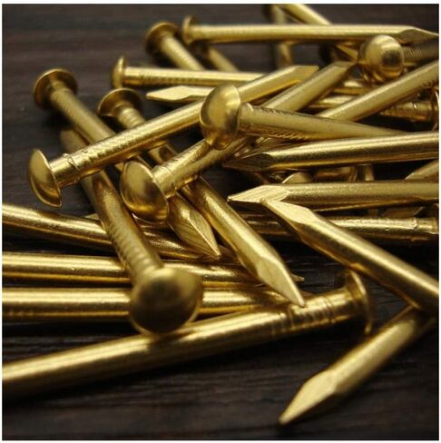 Stainless Steel Hardware Nails, Brass Nails, Pure Copper, Round Small, Drum, 30 pieces-21 * 2mm(12 * 1.5mm) in Saudi Arabia