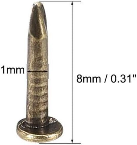 Stainless Steel Hardware Nails, 300, 1mmX8mm for DIY Decoration Pictures, Wooden Box Household Accessories, Bronze in Saudi Arabia