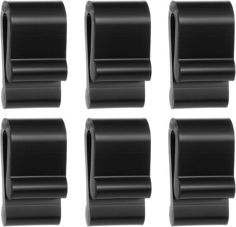 6 Pcs Dutch Oven Lid Protector Clips, Non-Slip Dutch Oven Lid Protector Clips Pot Lids Bumper Accessories for Baking Stacking, Black in Saudi Arabia