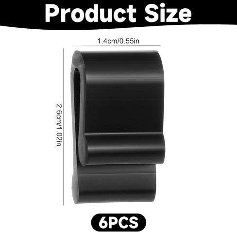 6 Pcs Dutch Oven Lid Protector Clips, Non-Slip Dutch Oven Lid Protector Clips Pot Lids Bumper Accessories for Baking Stacking, Black in Saudi Arabia