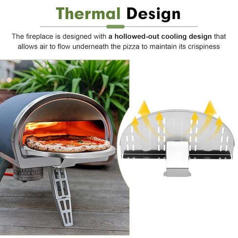 Oven Shelf Compatible with Gozney roccbox Pizza Oven，Provides Space for Easy Removal, Insertion and Rotation of Pizzas and is Made of 304 Stainless Steel with Ventilation Holes in Saudi Arabia