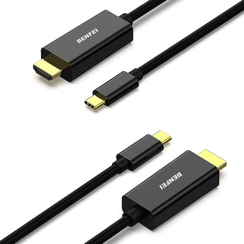 BENFEI USB C to HDMI 2.1 Cable (8K@60Hz, 4K@240Hz, 6ft, Aluminum Shell, Nylon Braided) Compatible with iPhone 15/16 Pro/Max, MacBook Pro/Air 2023, iPad Pro, Surface Book 2 More in Kuwait