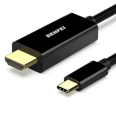 BENFEI USB C to HDMI 2.1 Cable (8K@60Hz, 4K@240Hz, 6ft, Aluminum Shell, Nylon Braided) Compatible with iPhone 15/16 Pro/Max, MacBook Pro/Air 2023, iPad Pro, Surface Book 2 More in Kuwait