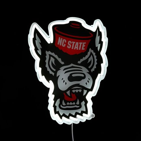 Saturday Neon Officially Licensed NCAA NC State Wolfpack LED Neon Sign, 11.18" x 15", Acrylic, Perfect for Fans and Alumni in Kuwait
