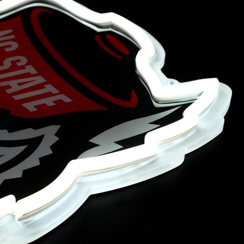 Saturday Neon Officially Licensed NCAA NC State Wolfpack LED Neon Sign, 11.18" x 15", Acrylic, Perfect for Fans and Alumni in Kuwait