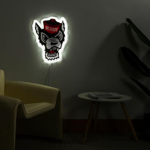 Saturday Neon Officially Licensed NCAA NC State Wolfpack LED Neon Sign, 11.18" x 15", Acrylic, Perfect for Fans and Alumni in Kuwait