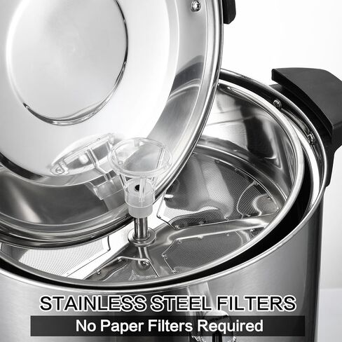 Baderke 2 Pack Commercial Coffee Urns 8L 50 Cup Coffee Maker Stainless Steel Pot Electric Percolator Urn Large Hot Water Tea Dispenser for Party Wedding Home (Classic) in Kuwait