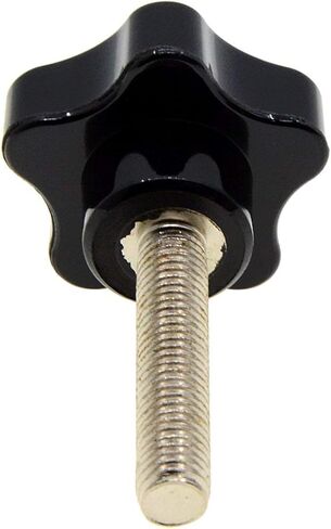 M8x40 Male Thread 5-Star Head Clamping Knob 40mm Dia Replacement Hand Black Plastic (6Pcs) in Saudi Arabia