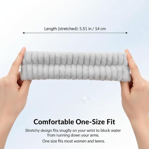 10 قطع من أربطة المعصم المصنوعة من الألياف الدقيقة لغسل الوجه، أساور معصم ناعمة ماصة للمنتجعات الصحية تحافظ على الماء بعيدًا عن الذراعين، ملحقات تنظيف البشرة وإزالة المكياج، متعددة الألوان in Kuwait