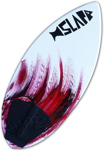 USA Made Slapfish Skimboard - Fiberglass & Carbon - Riders up to 140 lbs - 41" with Traction Deck Grip - Kids & Adults - 4 Colors (Red Board) in Saudi Arabia