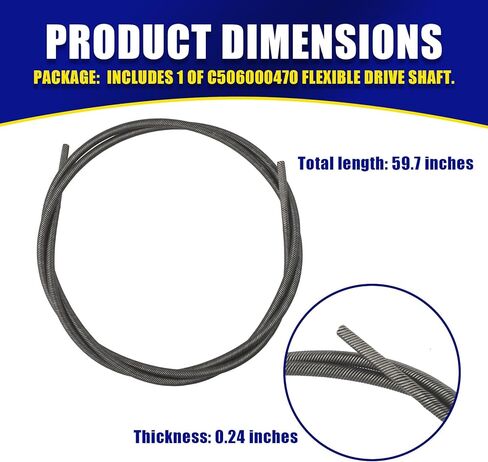 C506000470 عمود محرك مرن لكابل عمود الإدارة المرن للصدى والحواف A32000120 لأجزاء Echo SRM-225، SRM-2620، SRM-3020،150 weedeater in Kuwait