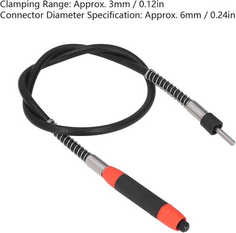 Flexible Shaft Extension Cord, 3mm Clamping Flex Shaft Adapter Attachment with 6mm Connector, Drill Shaft Extension for Drill Grinder in Kuwait