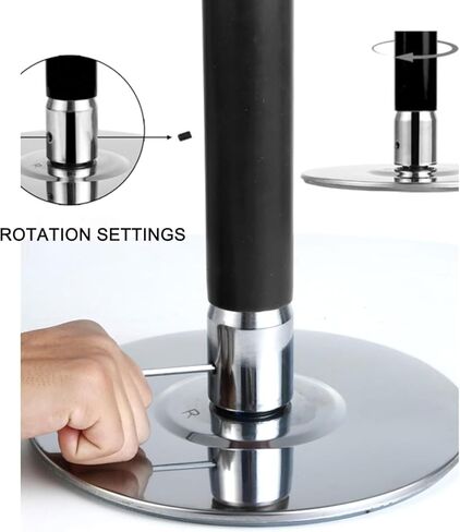 360° Spin Silicone Dance Pole Removable Stripper Pole Stripper Pole Fitness Gym Equipment for Home Fitness,Exercise,Bar,Gym,Party (Black) in Saudi Arabia