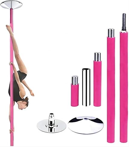 Silicone Dance Pole,Removable Stripper Pole,360 Spin and Static Stripper Pole,Fitness Gym Equipment for Home Fitness,Exercise,Bar,Gym,Party in Kuwait