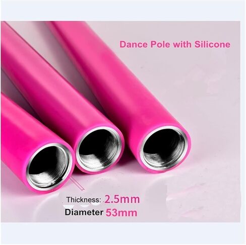 Silicone Dance Pole,Removable Stripper Pole,360 Spin and Static Stripper Pole,Fitness Gym Equipment for Home Fitness,Exercise,Bar,Gym,Party in Kuwait