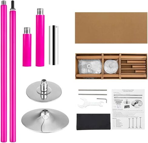 Silicone Dance Pole,Removable Stripper Pole,360 Spin and Static Stripper Pole,Fitness Gym Equipment for Home Fitness,Exercise,Bar,Gym,Party in Kuwait