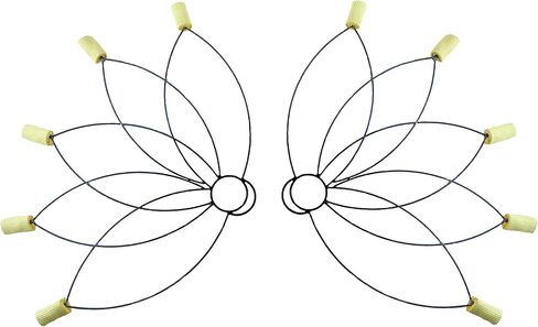 زوج/مجموعة من 2 مراوح نار الزهرة / - مصنوعة من كيفلار أراميد للراقصين 5 فتائل 2 بوصة كيفلر للعروض للمهرجانات وتدفق ممارسة الرقص الشرقي وزهرة اللوتس in Kuwait