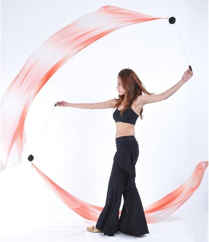 قطعتان من كرات الحجاب الحريري للرقص الشرقي مع سلسلة قابلة للتعديل in Kuwait