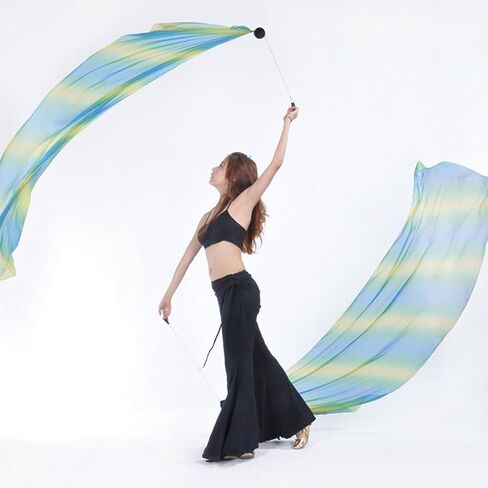 قطعتان من كرات الحجاب الحريري للرقص الشرقي مع سلسلة قابلة للتعديل in Kuwait