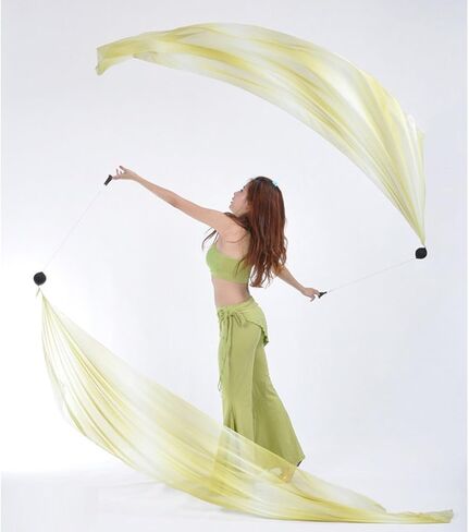 قطعتان من كرات الحجاب الحريري للرقص الشرقي مع سلسلة قابلة للتعديل in Kuwait