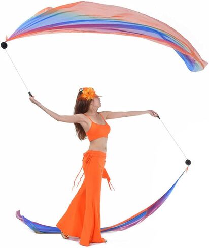 1 Pair Poi Throwing Balls Indian Stage Party Belly Dancing, 6 in Kuwait