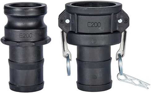 قطعتان من تركيبات Camlock من مادة البولي بروبيلين (2 بوصة وصلة أنثى الجزء C × نهاية خرطوم) تجهيزات خرطوم الكامة والأخدود + قطعتان من تركيبات قفل كامة PP (2 بوصة محول ذكر الجزء E × نهاية الخرطوم) in Kuwait