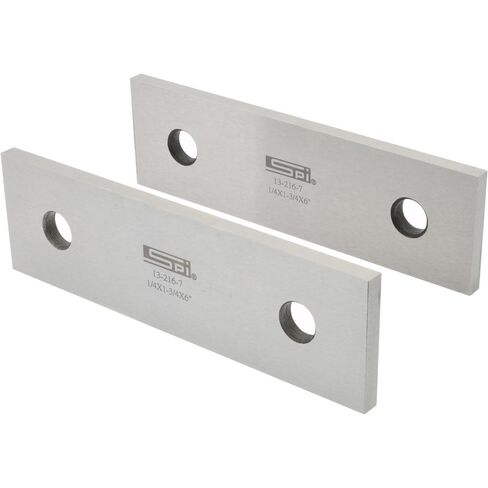 SPI Steel Parallel, 6" Long x 1-3/4" High x 1/4" Thick, 0.0003" & 0.002" Parallelism, Matched Pair in Saudi Arabia