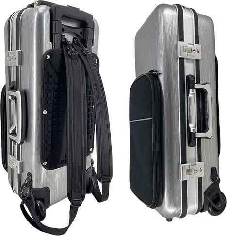 Alto Saxophone Case With Wheels,Carbon Fiber Alto Sax Case Trolley Bag with Music sheet bag,Handle/Shoulder Straps,Saxophone Accessories Carrying Bag in Kuwait