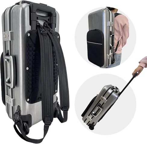 Alto Saxophone Case With Wheels,Carbon Fiber Alto Sax Case Trolley Bag with Music sheet bag,Handle/Shoulder Straps,Saxophone Accessories Carrying Bag in Kuwait