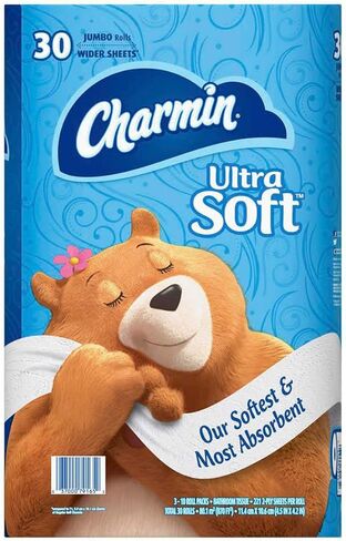 Charmin Ultra Soft 2-Ply Mega Roll Toilet Paper, 264 Sheets Per Roll, 8 Rolls Per Pack, Case Of 3 packs in Kuwait