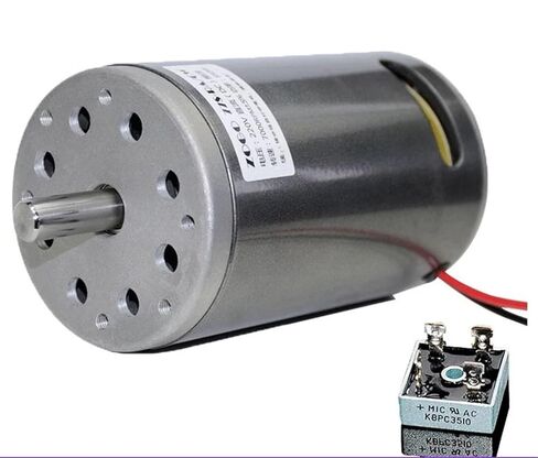 220V 350W DC Motor CW CCW 7000rpm High SpeedRotation Bearing with Fan and Rectifier Bridge(Motor and Bracket) in Kuwait