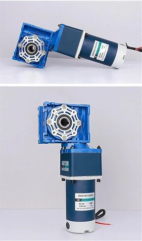 120W NMRV40 DC Geared Turbo Motor 12V 24V Two-Stage Geared Motor with Dual Output Shaft CW CCW with Self-Locking Function(1RPM,24V) in Saudi Arabia