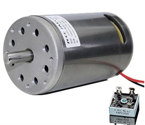 220V DC High Speed Motor CW CCW 680W 7000rpm Rotation Bearing with Fan and Rectifier Bridge(Motor and Bracket) in Kuwait