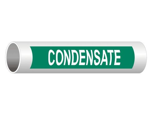 ComplianceSigns.com مكثف (أسطورة بيضاء على خلفية خضراء) ASME A13.1 ملصق لاصق للأنابيب، مقاس 8 × 2 بوصة 5 عبوات من الفينيل لعلامات الأنابيب in Saudi Arabia