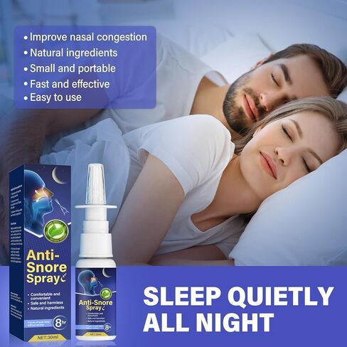Anti Snoring Spray, Fast Helps Open The Throat & Air Passage While Sleeping, Effective Snoring Solution for Better Breathing Comfort in Kuwait