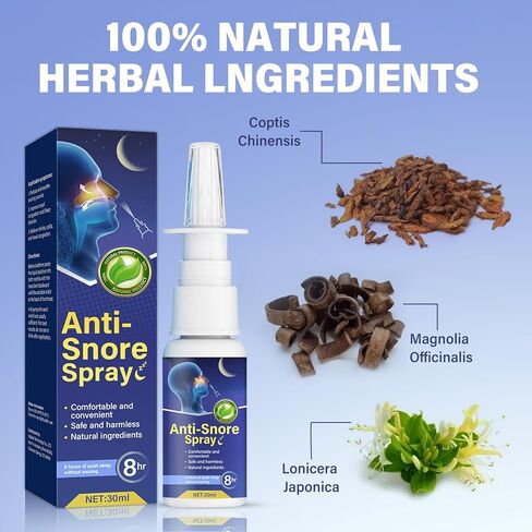 Anti Snoring Spray, Fast Helps Open The Throat & Air Passage While Sleeping, Effective Snoring Solution for Better Breathing Comfort in Kuwait