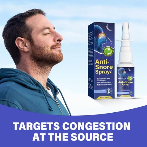 Anti Snoring Spray, Fast Helps Open The Throat & Air Passage While Sleeping, Effective Snoring Solution for Better Breathing Comfort in Kuwait