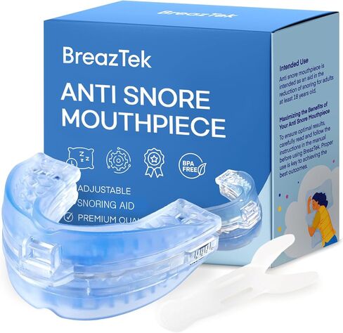 Anti Snore Mouthpiece: FDA Cleared Snoring Aid - Helps Reduce Snoring During Sleep for Men and Women (Lightblue) in Saudi Arabia