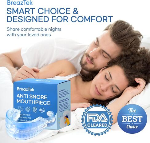 Anti Snore Mouthpiece: FDA Cleared Snoring Aid - Helps Reduce Snoring During Sleep for Men and Women (Lightblue) in Saudi Arabia