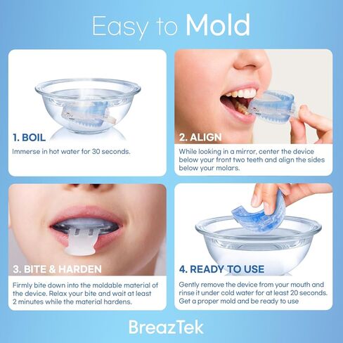 Anti Snore Mouthpiece: FDA Cleared Snoring Aid - Helps Reduce Snoring During Sleep for Men and Women (Lightblue) in Saudi Arabia