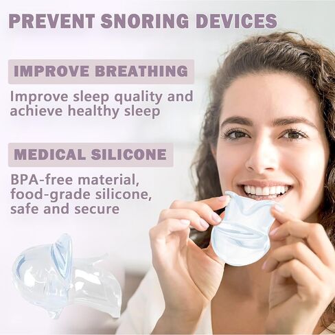 حل الشخير - أجهزة مكافحة الشخير، 2 عبوة جهاز سدادة الشخير للرجال والنساء - H89 in Kuwait