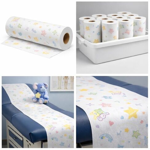 Graham Medical Exam Table Paper - Stars of Hope Design - 18" x 125' Crepe Paper - Medical Grade - 12 Rolls per Case in Kuwait