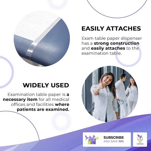 Dukal Table Paper Dispenser. Reusable Table Paper Holder for 18" or 21" Paper Polls. Massage Table Paper Roll Holder. Massage Bed Paper Roll Holder. Easily attaches. in Saudi Arabia