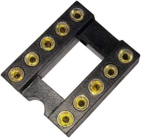 10 قطع DIP-10 IC مقبس، 2.54 ملم محول لحام بفتحة مستديرة 10 دبابيس مع عدسات مطلية شبه ذهبية in Saudi Arabia
